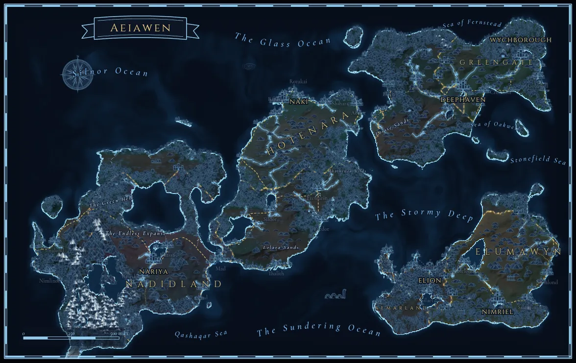 The same continent in the Astral style